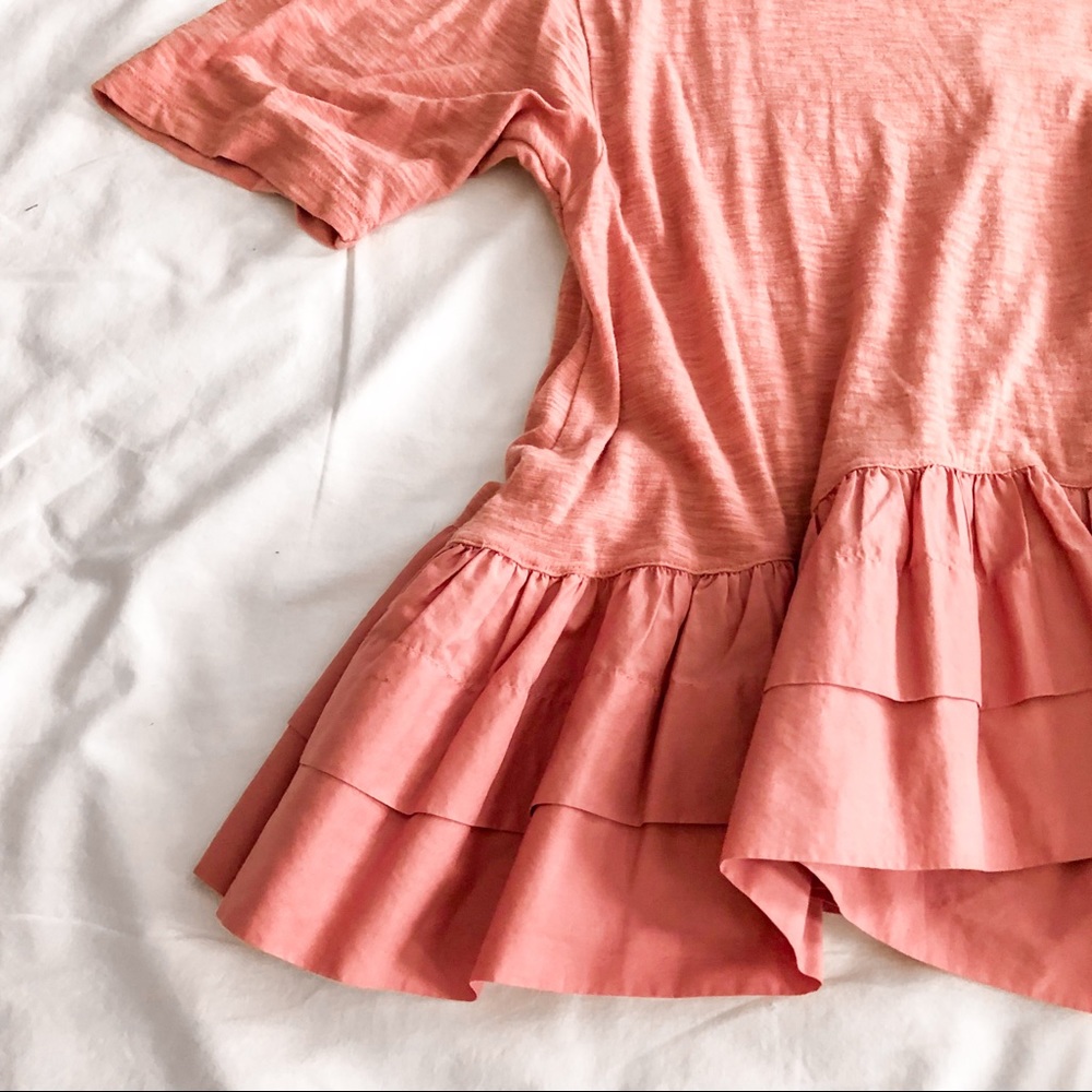 Anthropologie AKEMI + KIN Cascade Peplum Top